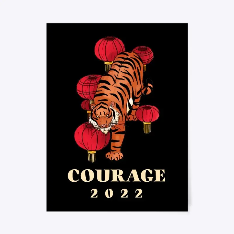 Lunar new year tiger courage 