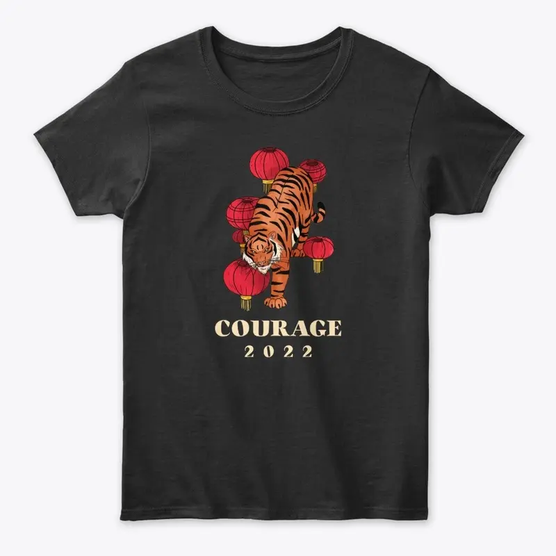 Lunar new year tiger courage 