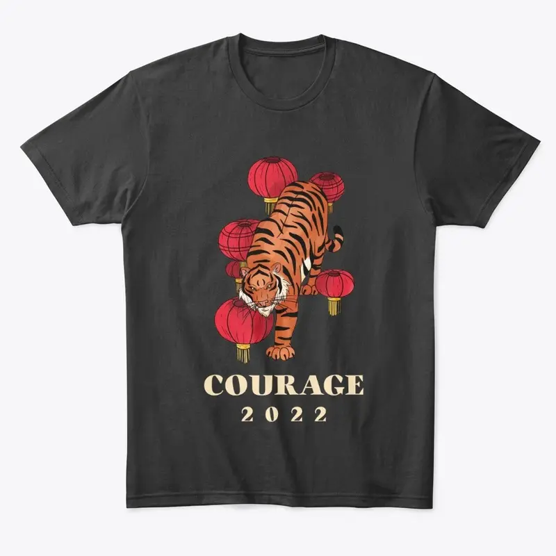 Lunar new year tiger courage 